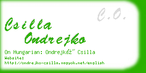 csilla ondrejko business card